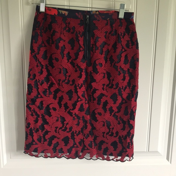 Leifsdottir for Anthropolgie floral and lace skirt size 0 - Picture 2 of 7